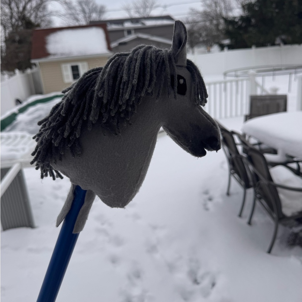 Gray Hobby Horse Toy